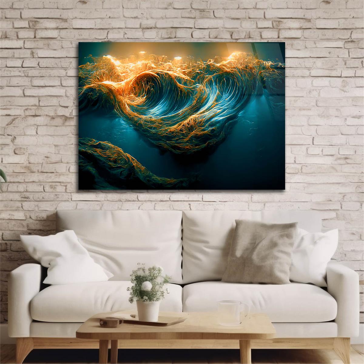 Horizontal Art-Themed Tempered Glass Wall Art 561