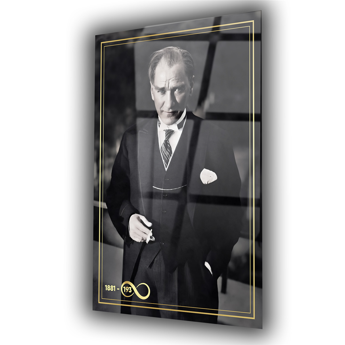 Dikey VatanTemalı Cam Tablo 241