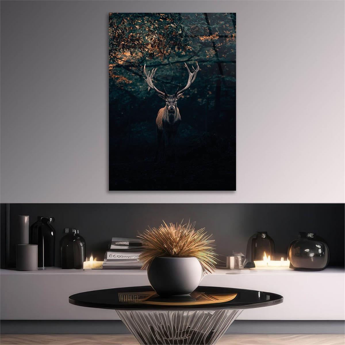 Dikey Doğa Temalı Cam Tablo 257