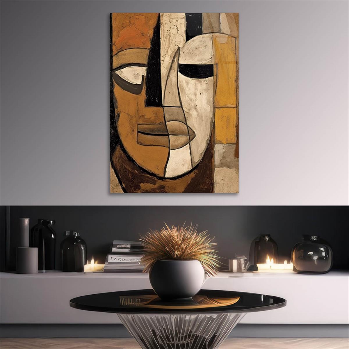 Kunst Thema auf bedrucktem Glas