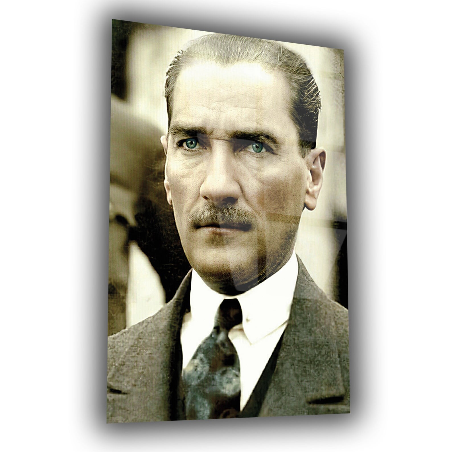 Mustafa Kemal Atatürk Gehard Glasschilderij 
