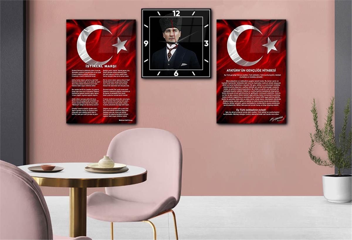 Vatan Temalı Saatli Set 047