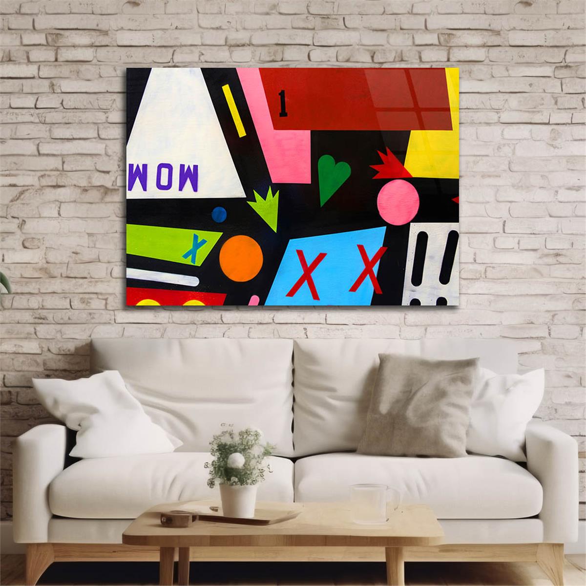 Horizontal Art-Themed Tempered Glass Wall Art 443