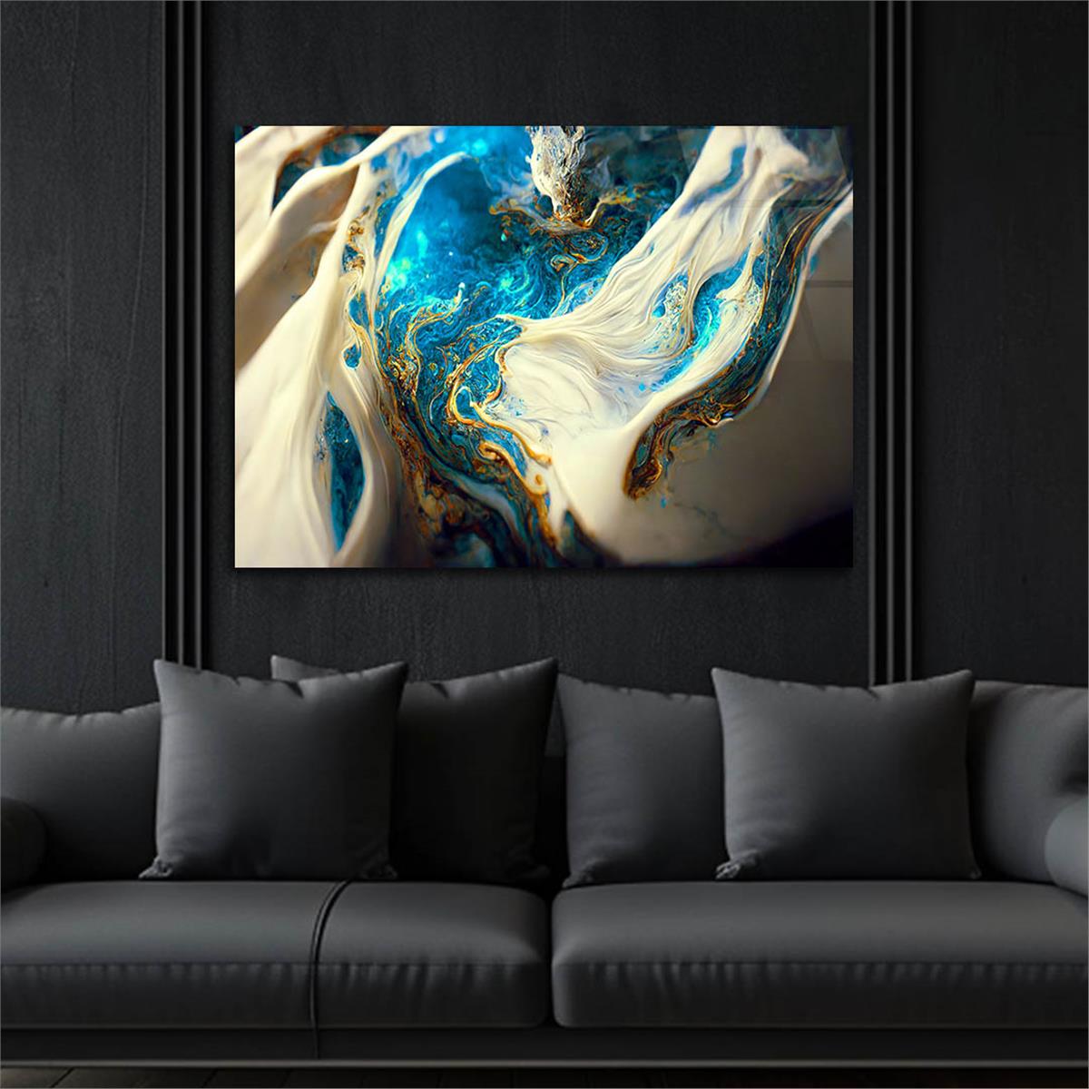 Horizontal Art-Themed Tempered Glass Wall Art 564