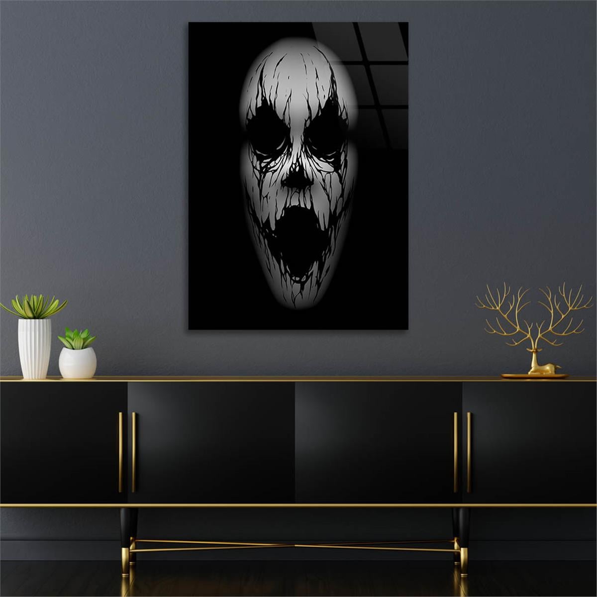Kunst Thema auf bedrucktem Glas