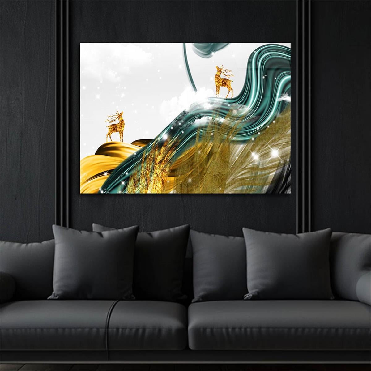 Horizontal Art-Themed Tempered Glass Wall Art 369
