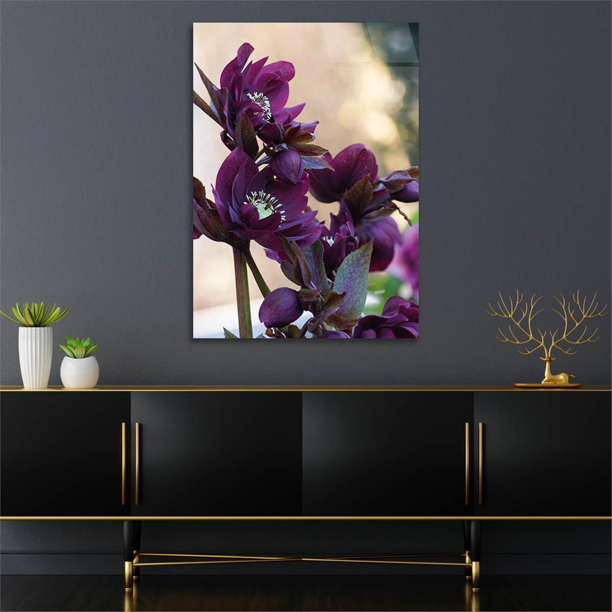 Vertical Tempered Glasss Wall Arts Natured-Themed116