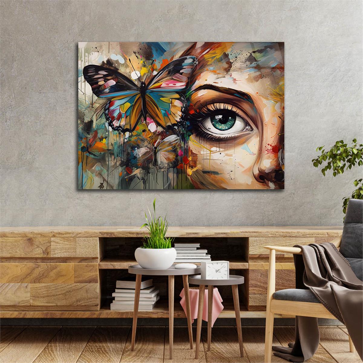Horizontal Art-Themed Tempered Glass Wall Art 538