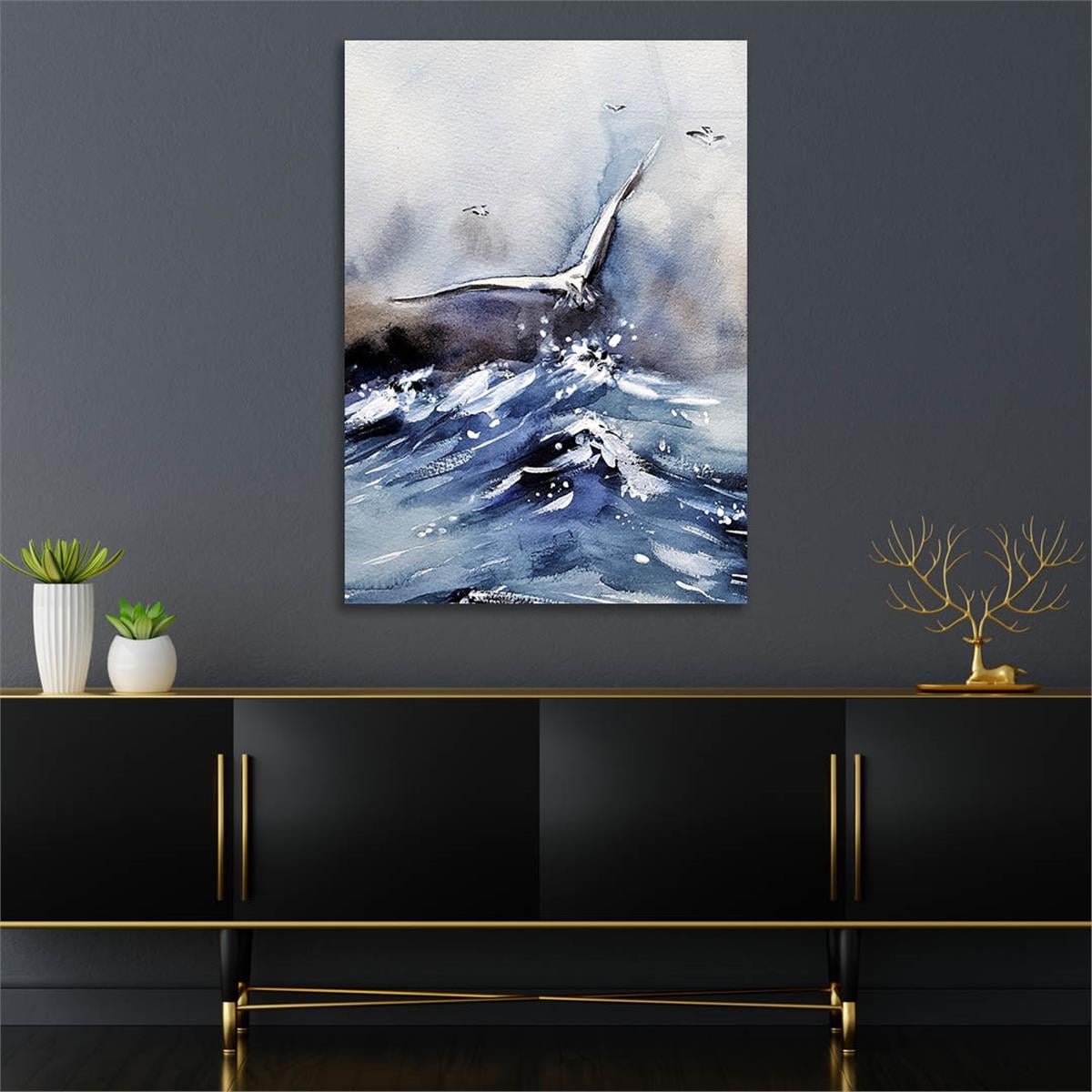 Dikey Sanat Temalı Cam Tablo 417