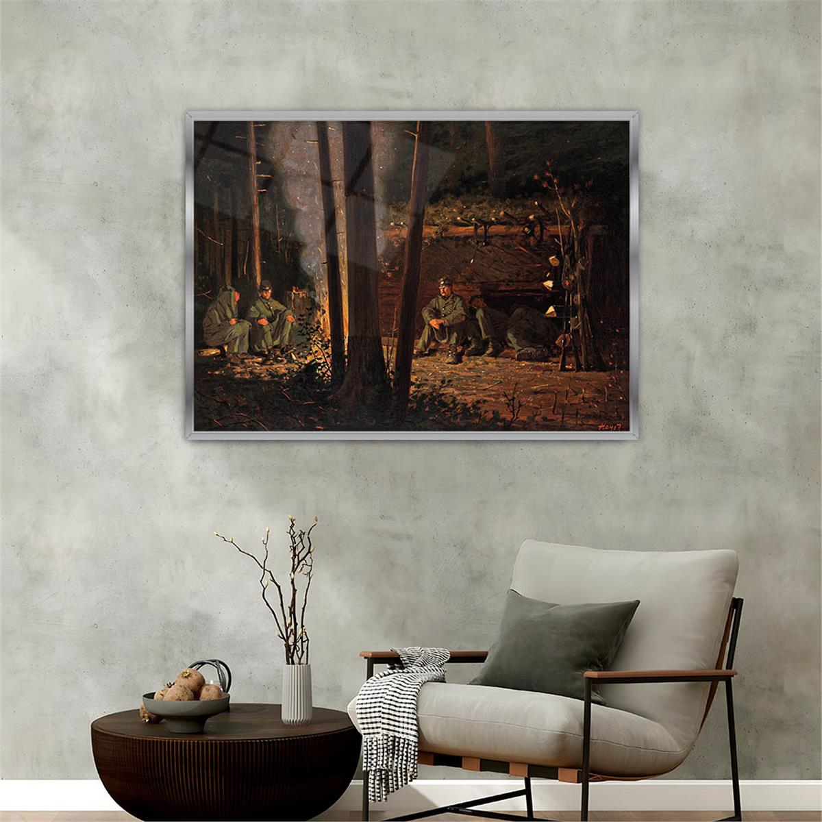 Aluminum-Framed Art-Themed Tempered Glass Wall Art 136