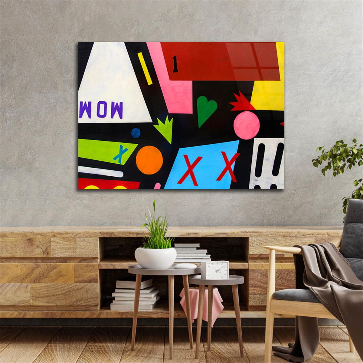Horizontal Art-Themed Tempered Glass Wall Art 443
