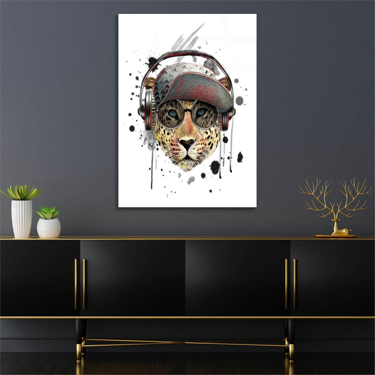 Kunst Thema auf bedrucktem Glas