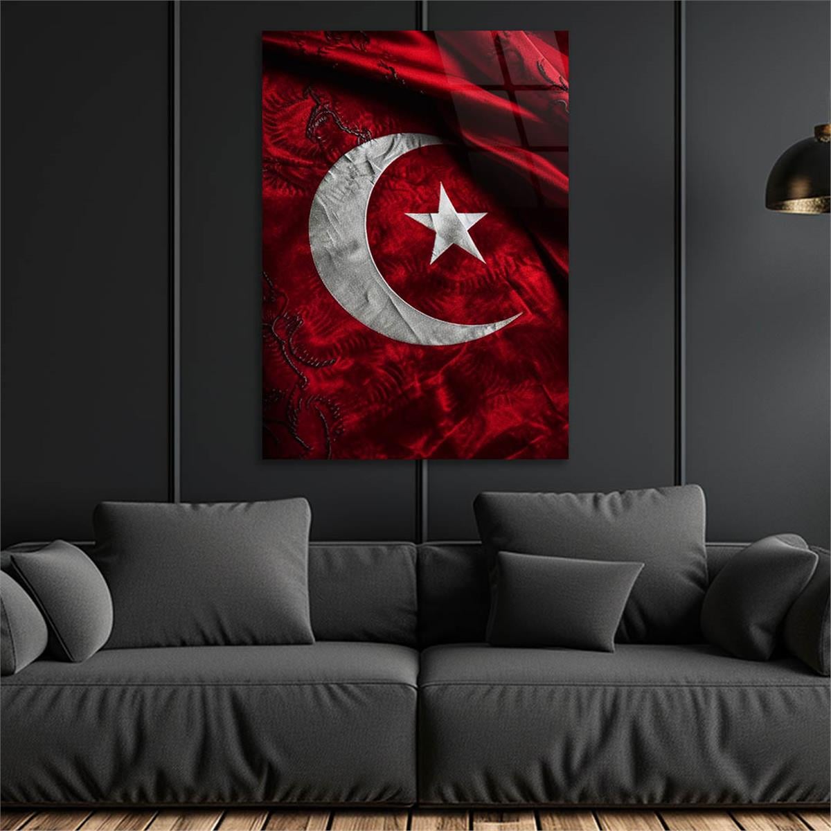 Dikey VatanTemalı Cam Tablo 185