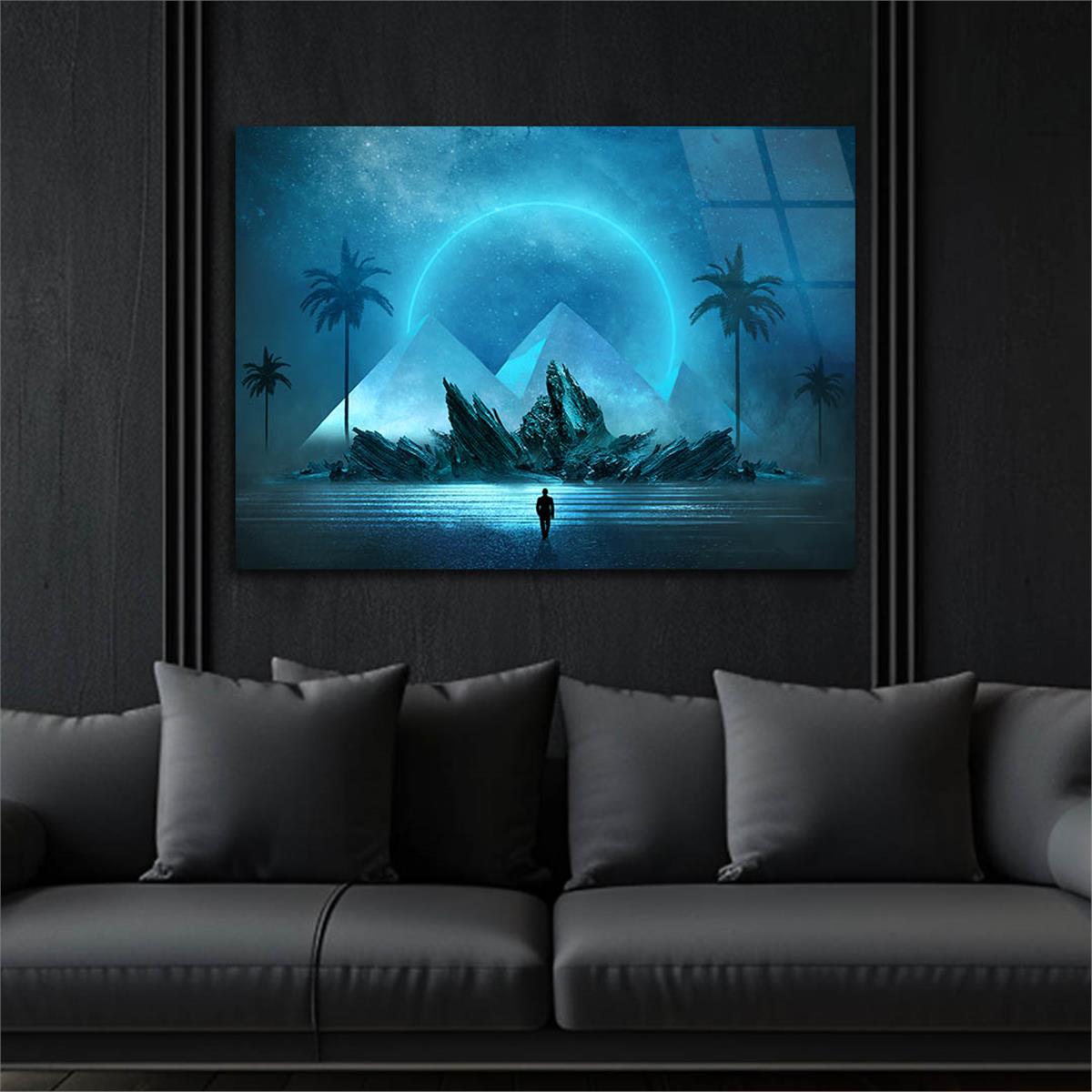 Horizontal Art-Themed Tempered Glass Wall Art 487