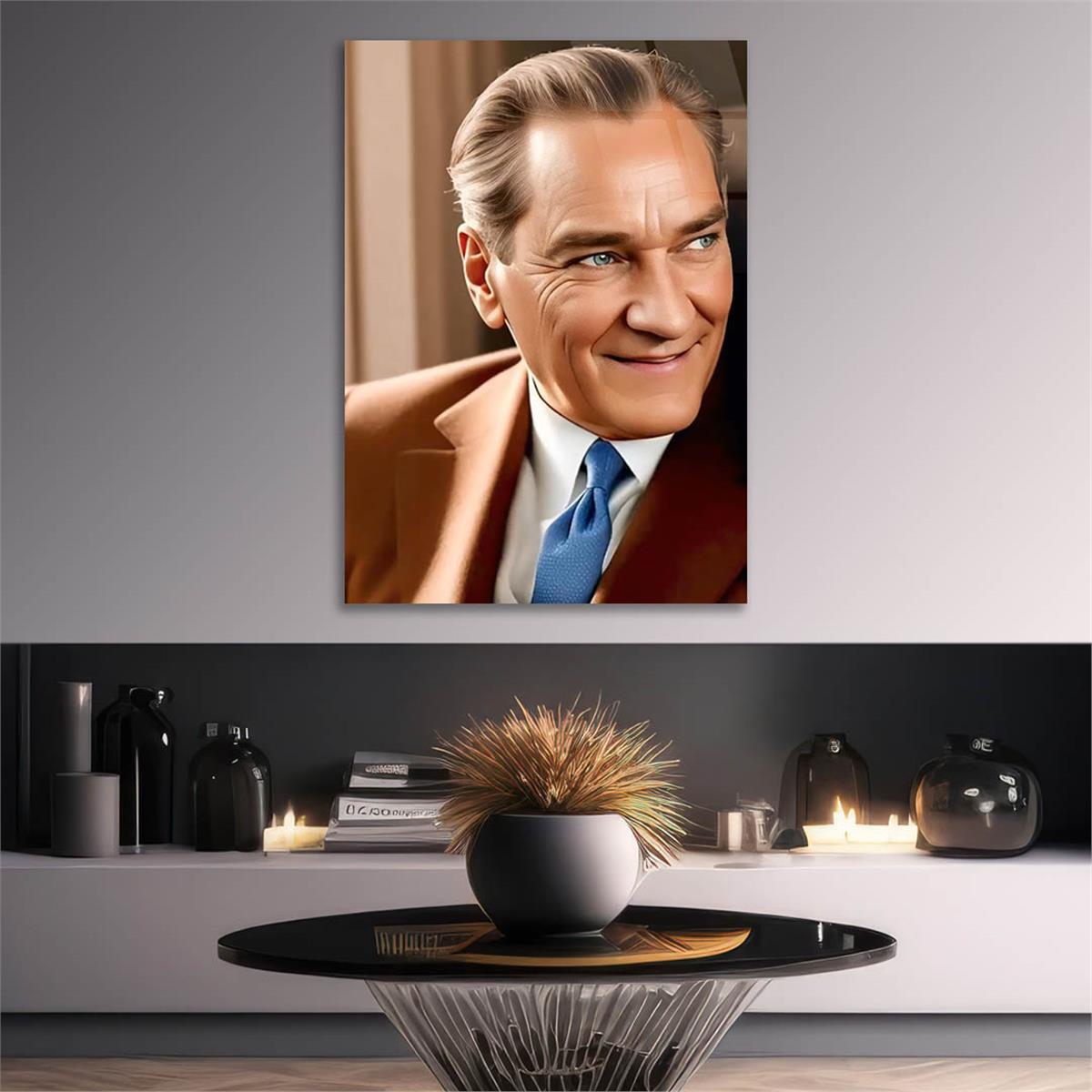 Dikey VatanTemalı Cam Tablo 271