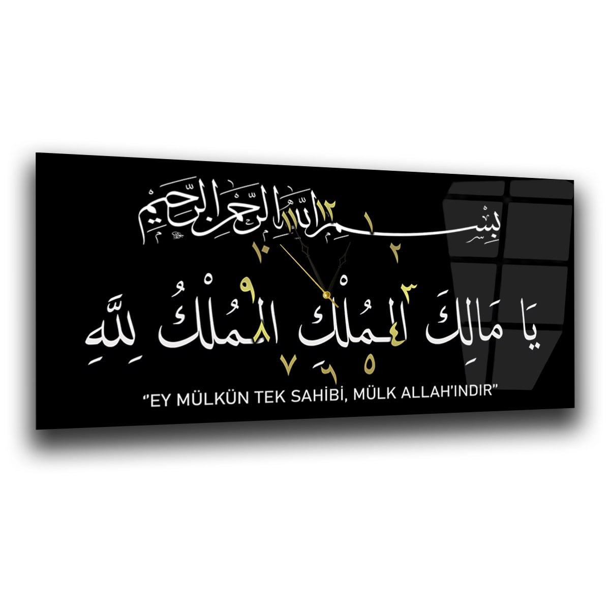 Middle-Clock, Religious-Themed Horizontal Glass Wall Painting 104