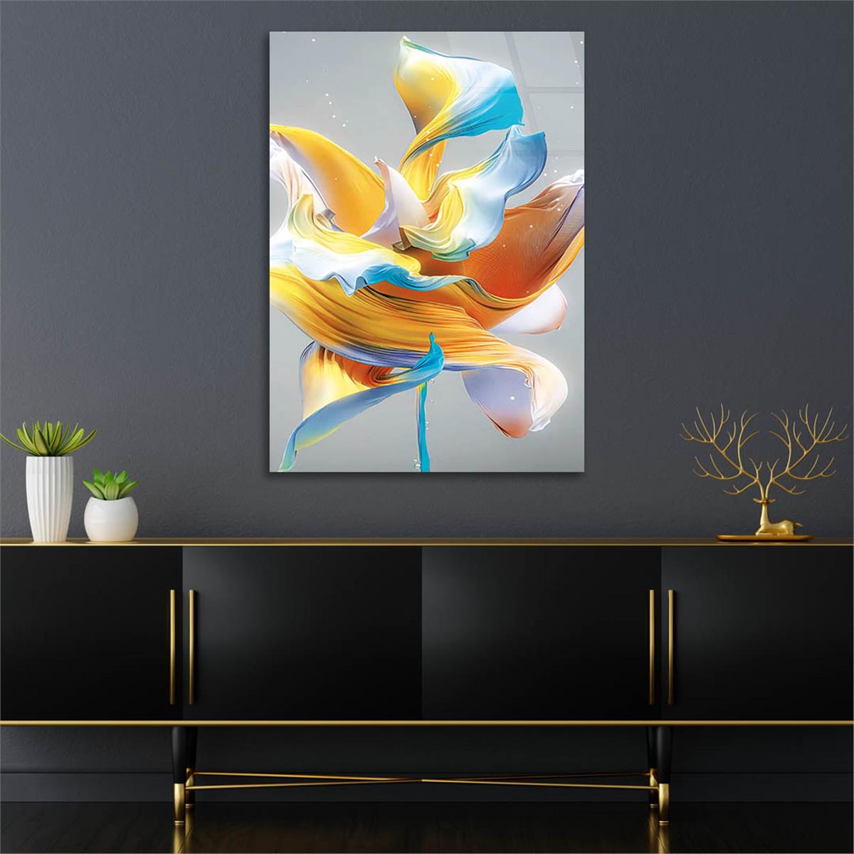 Kunst Thema auf bedrucktem Glas