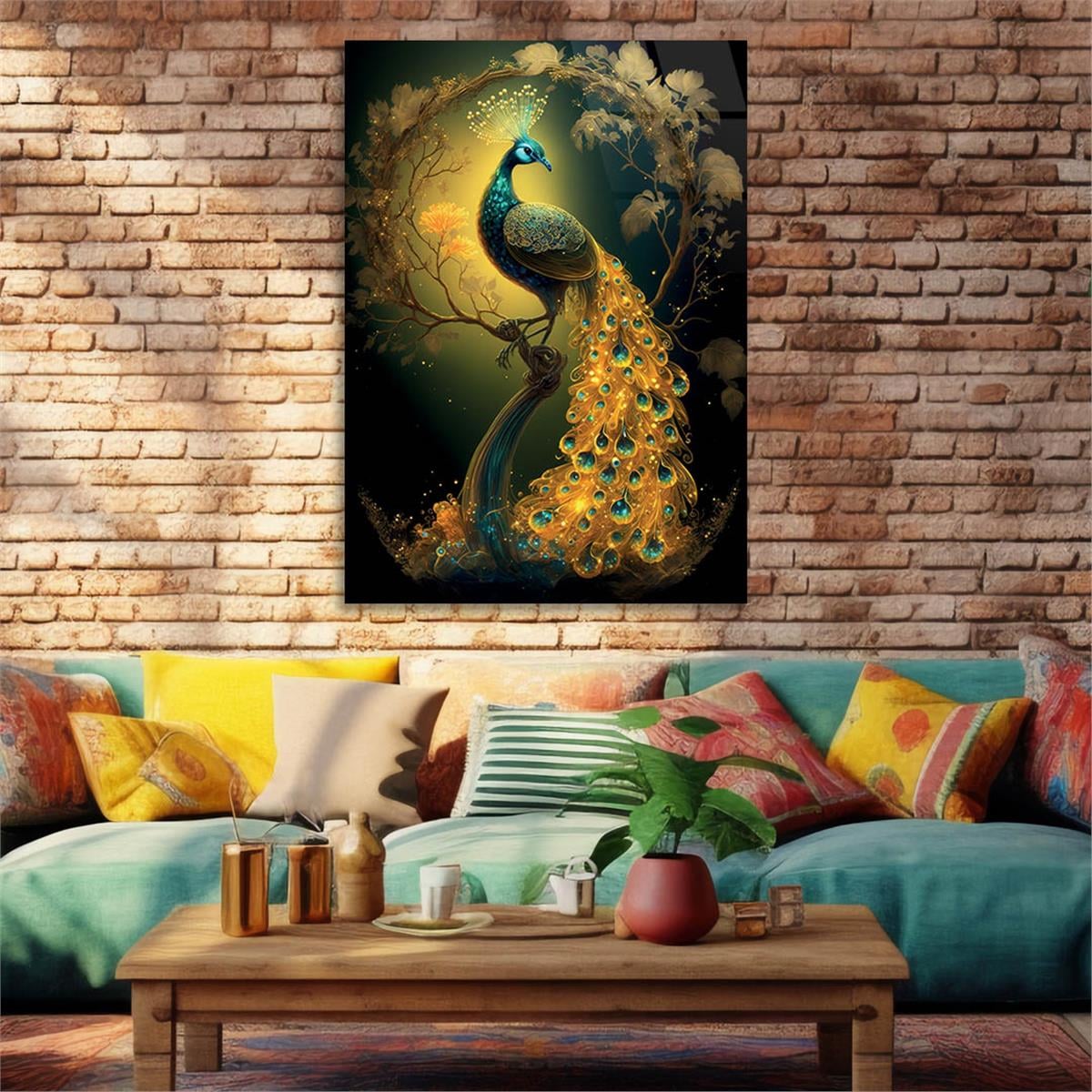 Vertical Tempered Glasss Wall Arts Natured-Themed188