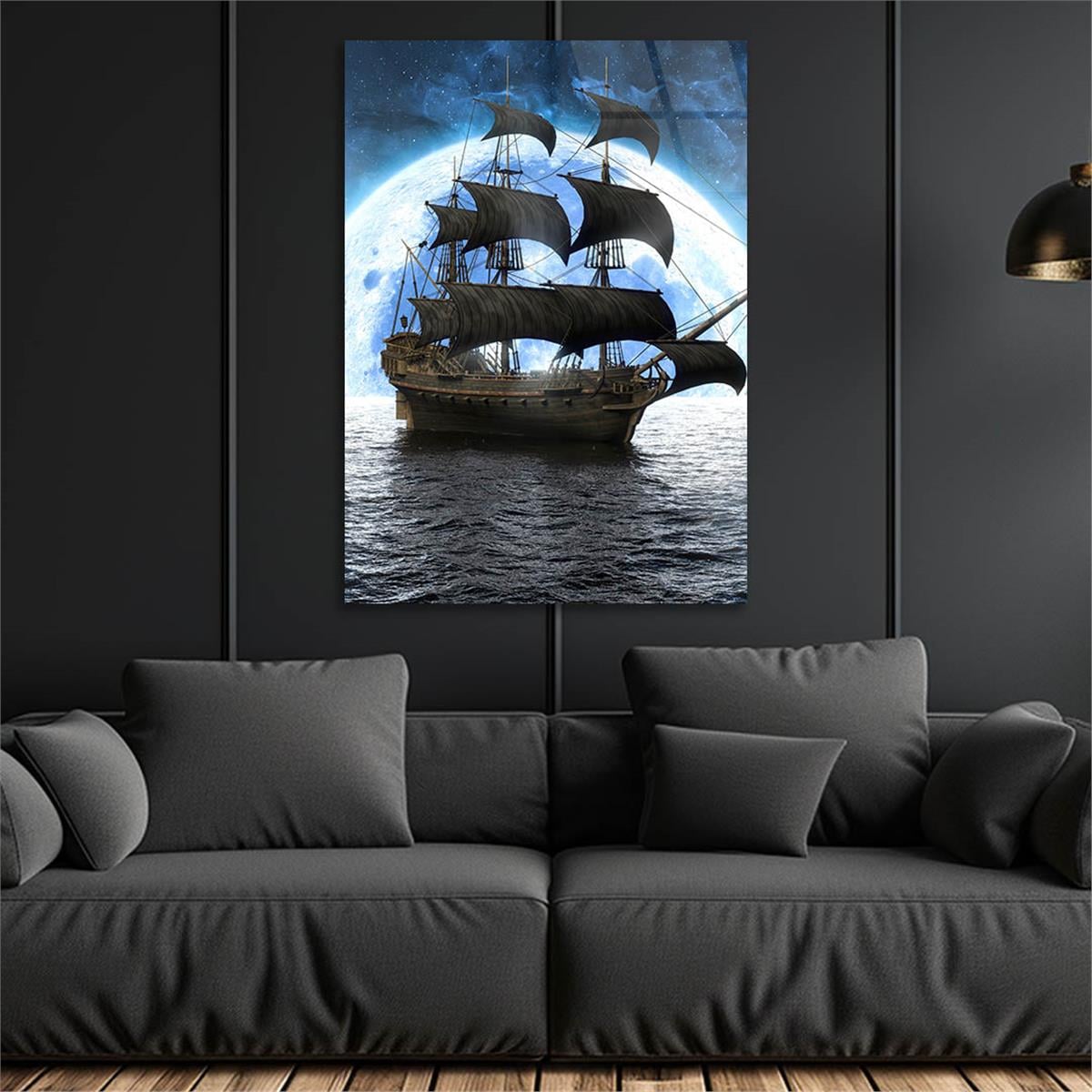 Dikey Sanat Temalı Cam Tablo 335