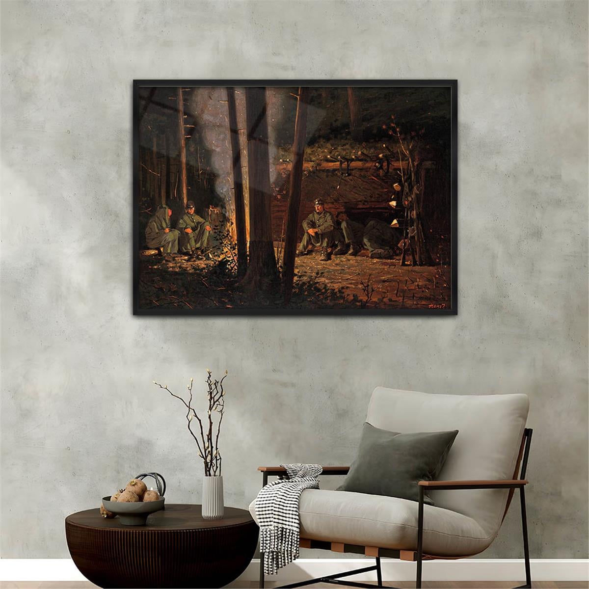 Aluminum-Framed Art-Themed Tempered Glass Wall Art 136