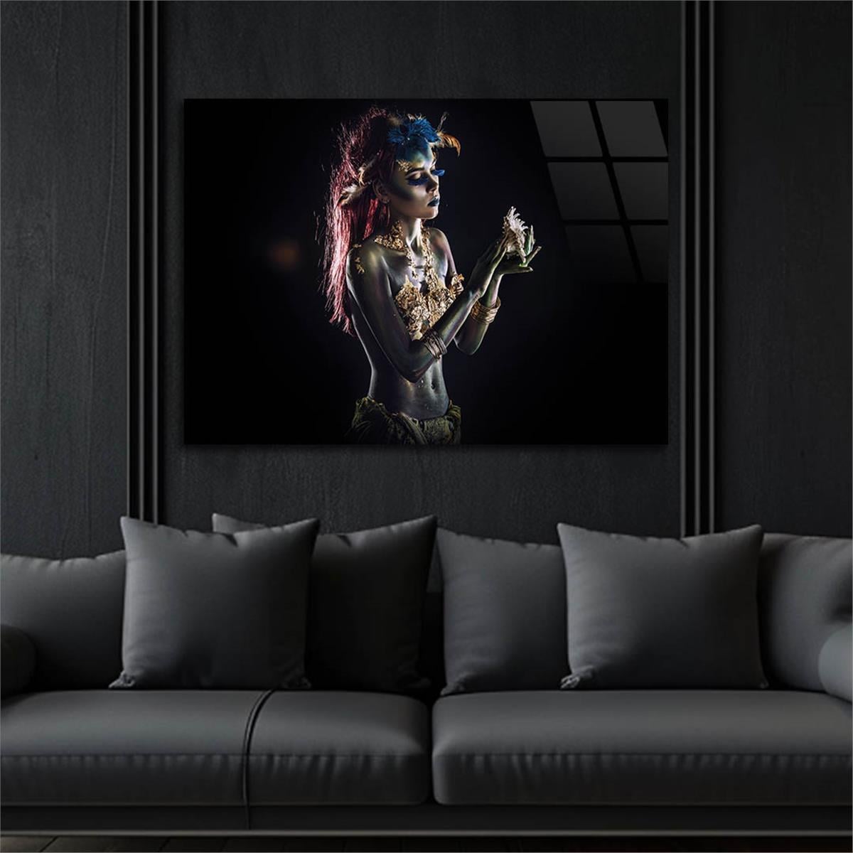 Kunst Thema auf bedrucktem Glas