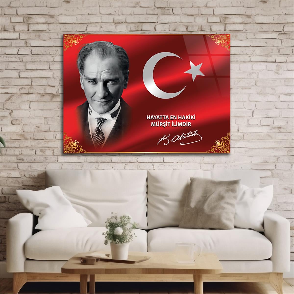 Horizontal National-Themed Tempered Glass Wall Art 88
