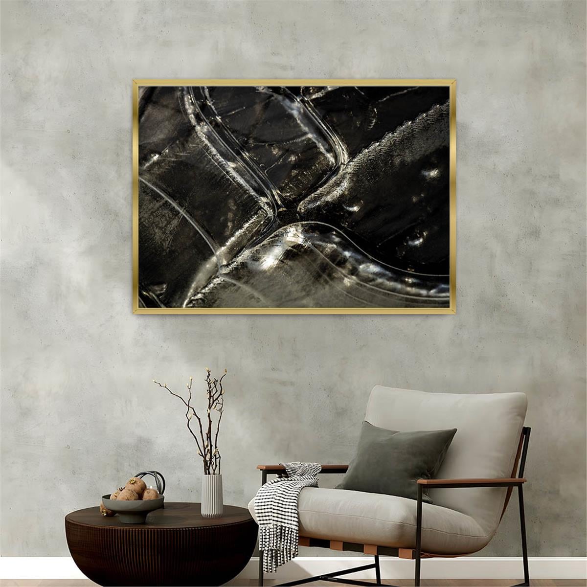 Aluminum-Framed Art-Themed Tempered Glass Wall Art 078