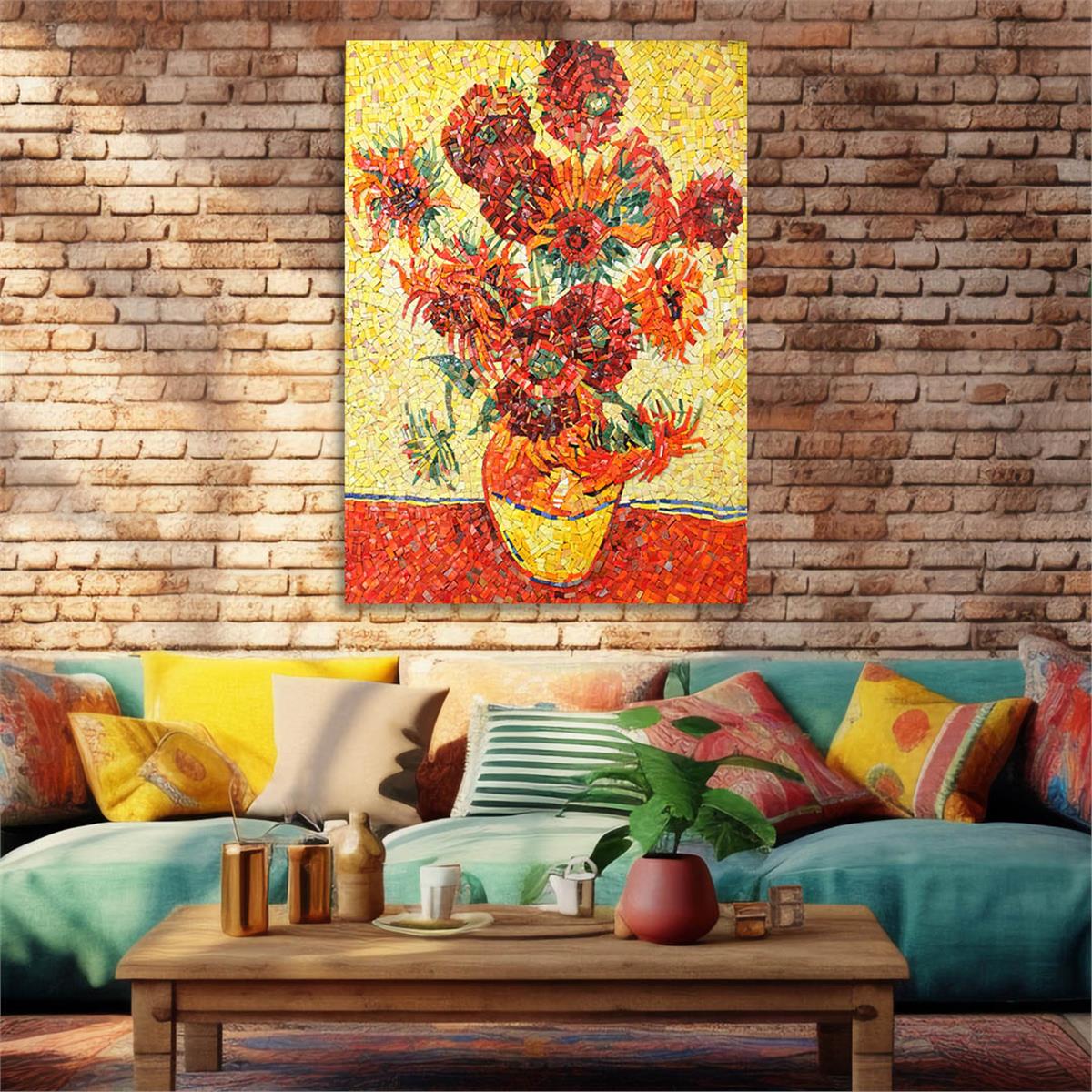 Kunst Thema auf bedrucktem Glas