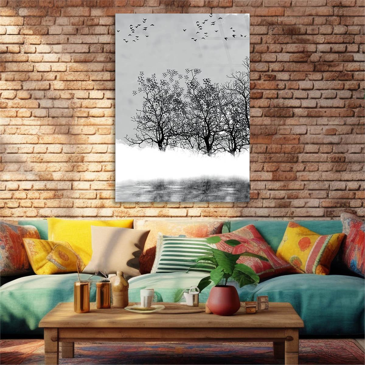 Kunst Thema auf bedrucktem Glas