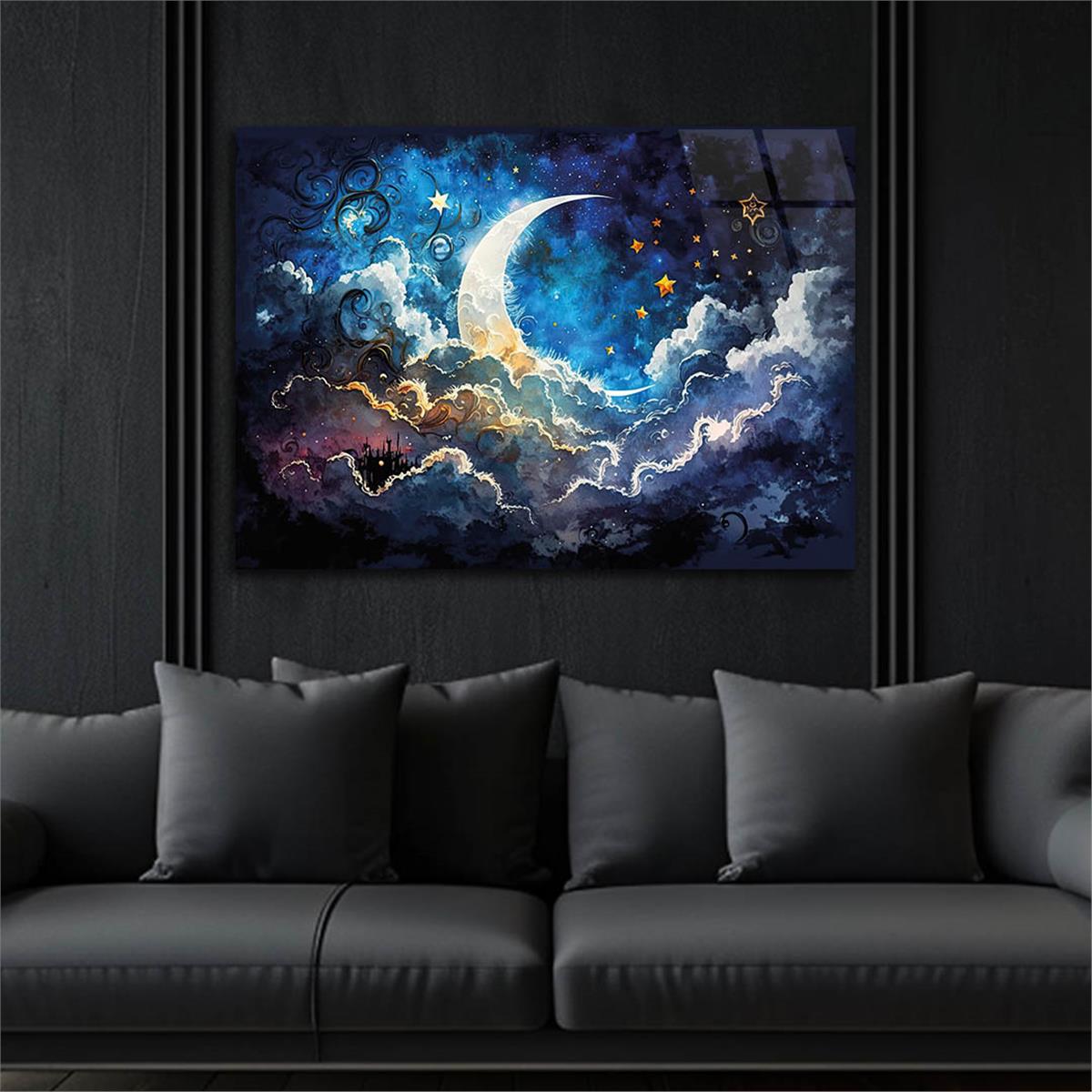 Horizontal Art-Themed Tempered Glass Wall Art 274