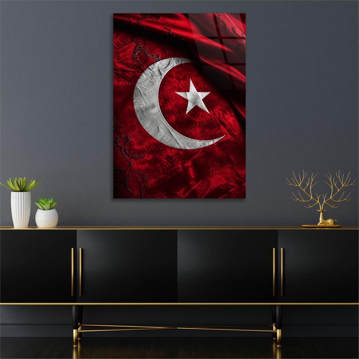 Dikey VatanTemalı Cam Tablo 185