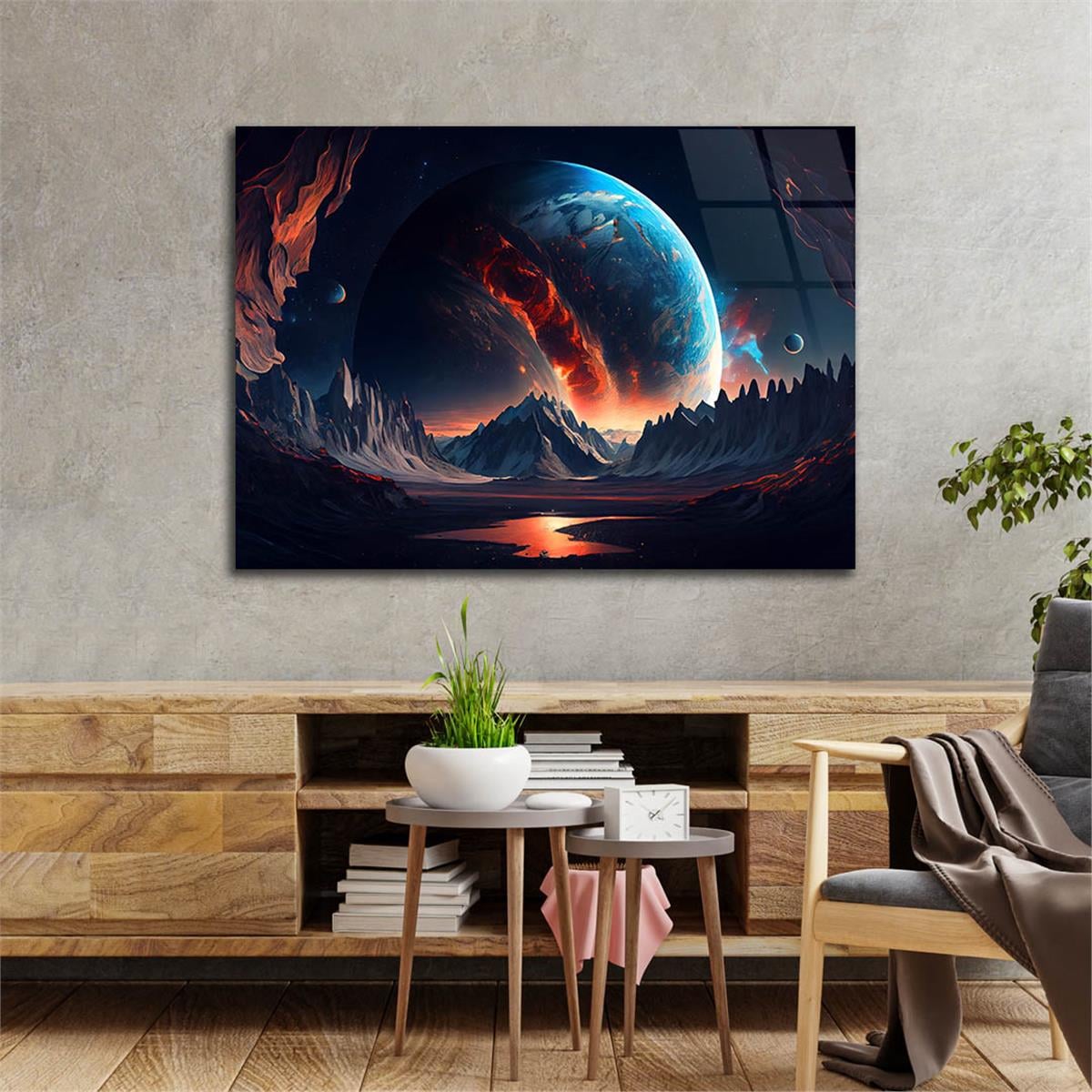 Horizontal Art-Themed Tempered Glass Wall Art 488