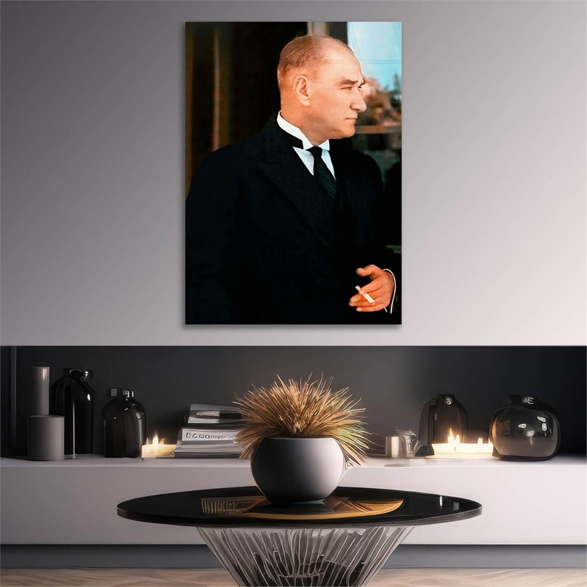 Dikey VatanTemalı Cam Tablo 239