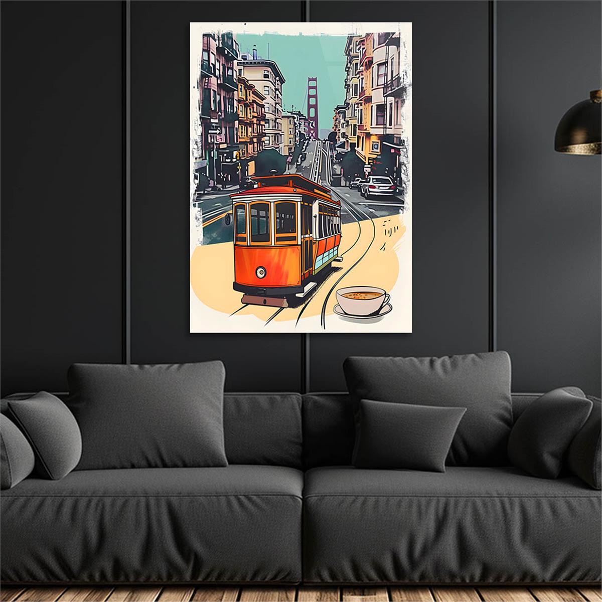 Dikey Sanat Temalı Cam Tablo 471