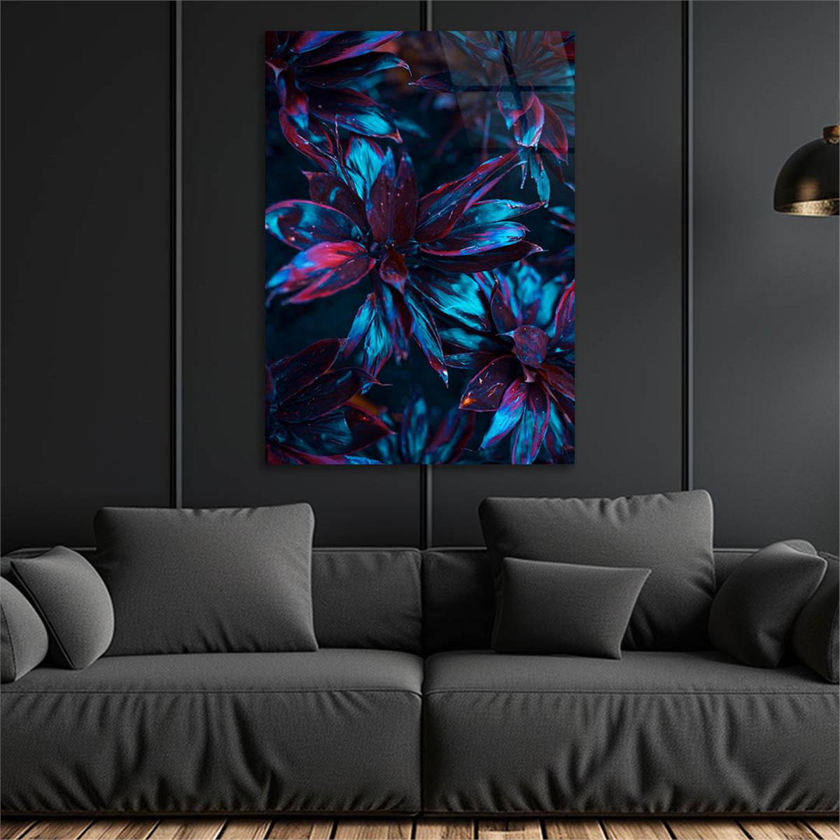 Dikey Sanat Temalı Cam Tablo 421