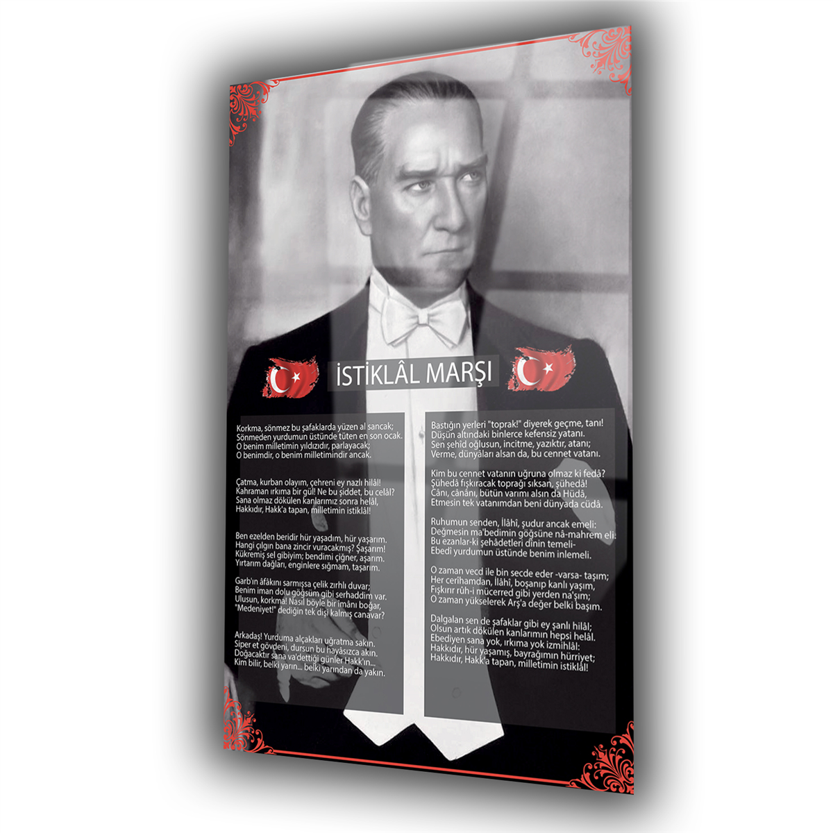 Dekoratif Atatürk İstiklal Marşı Duvar Tablosu