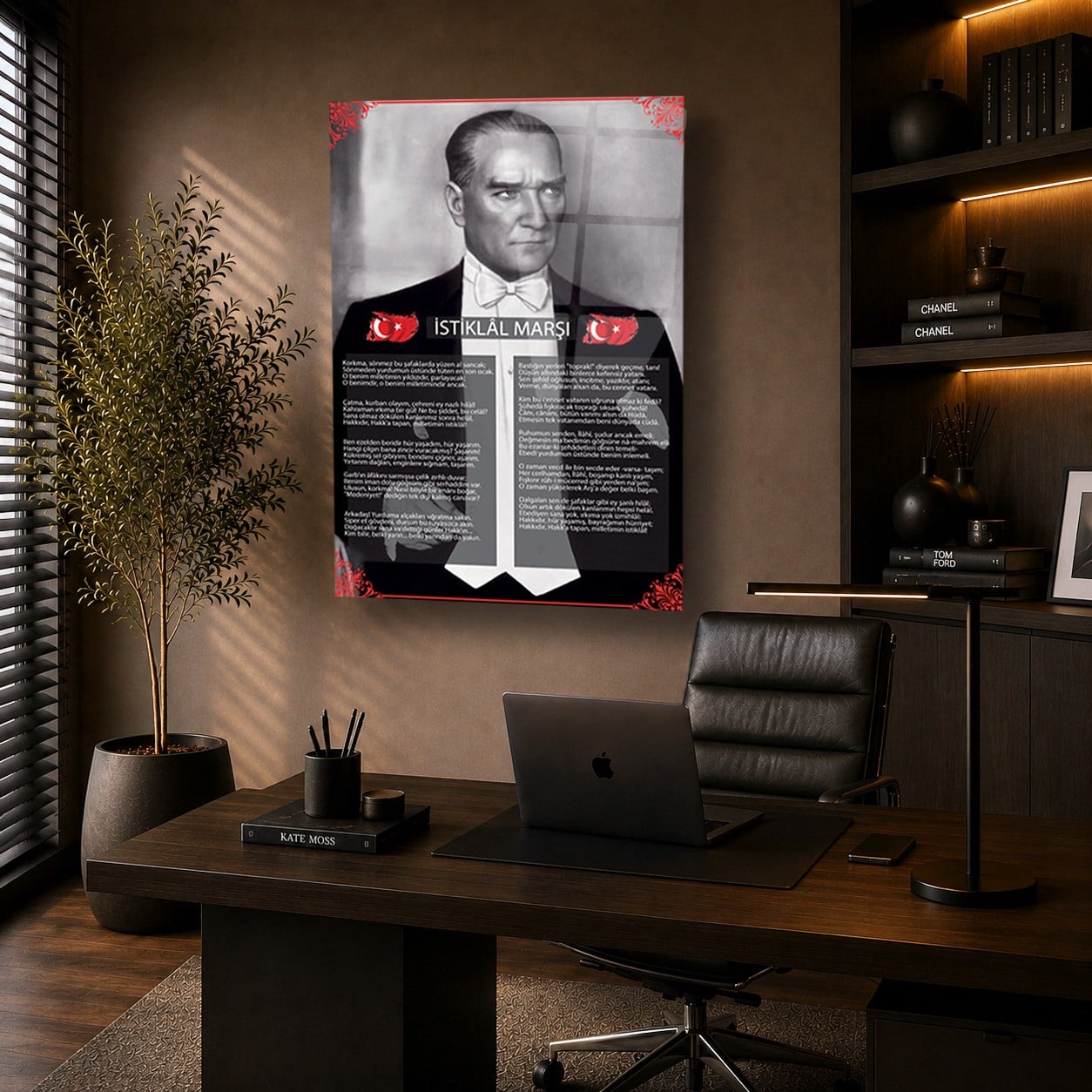 Dekoratif Atatürk İstiklal Marşı Duvar Tablosu