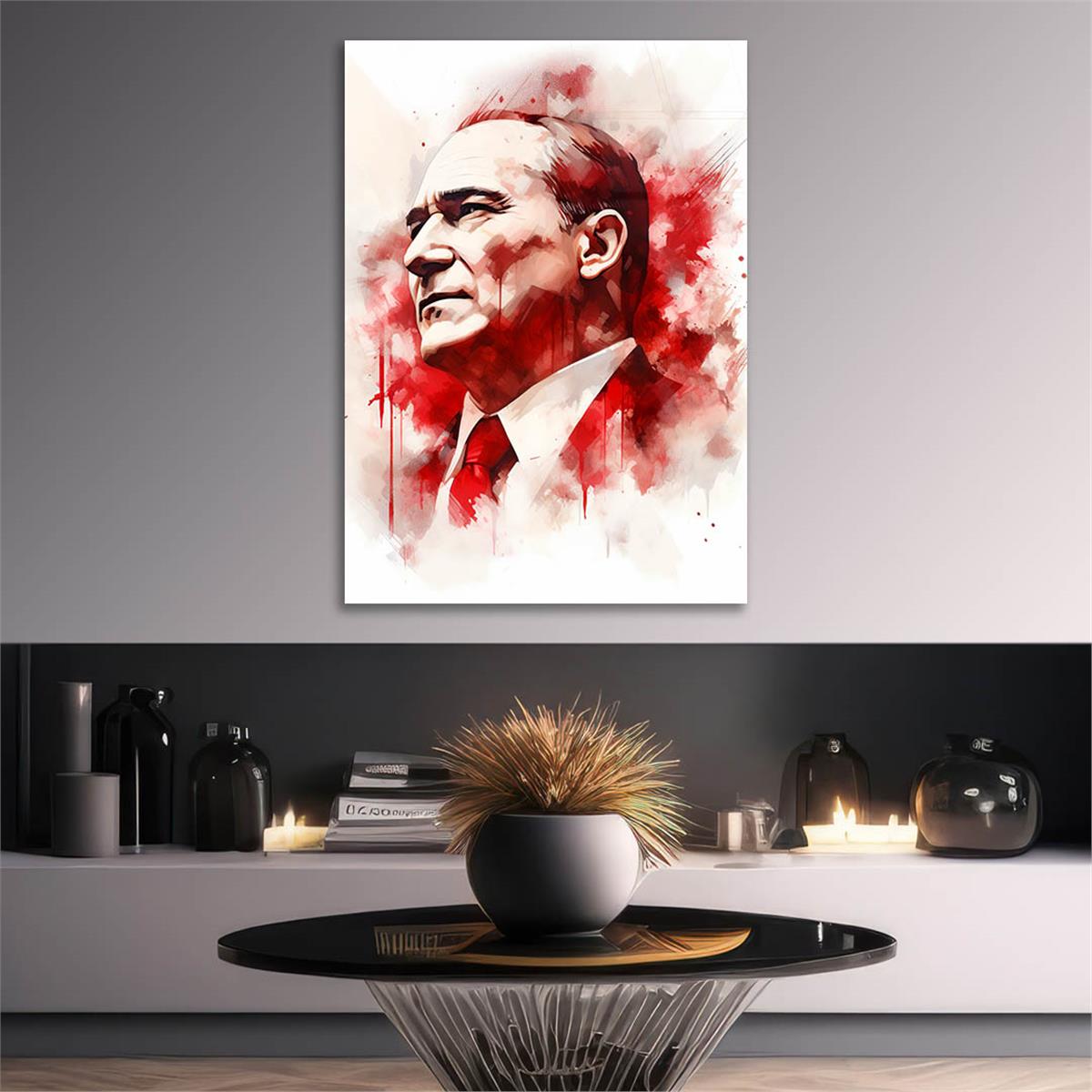 Dikey VatanTemalı Cam Tablo 164