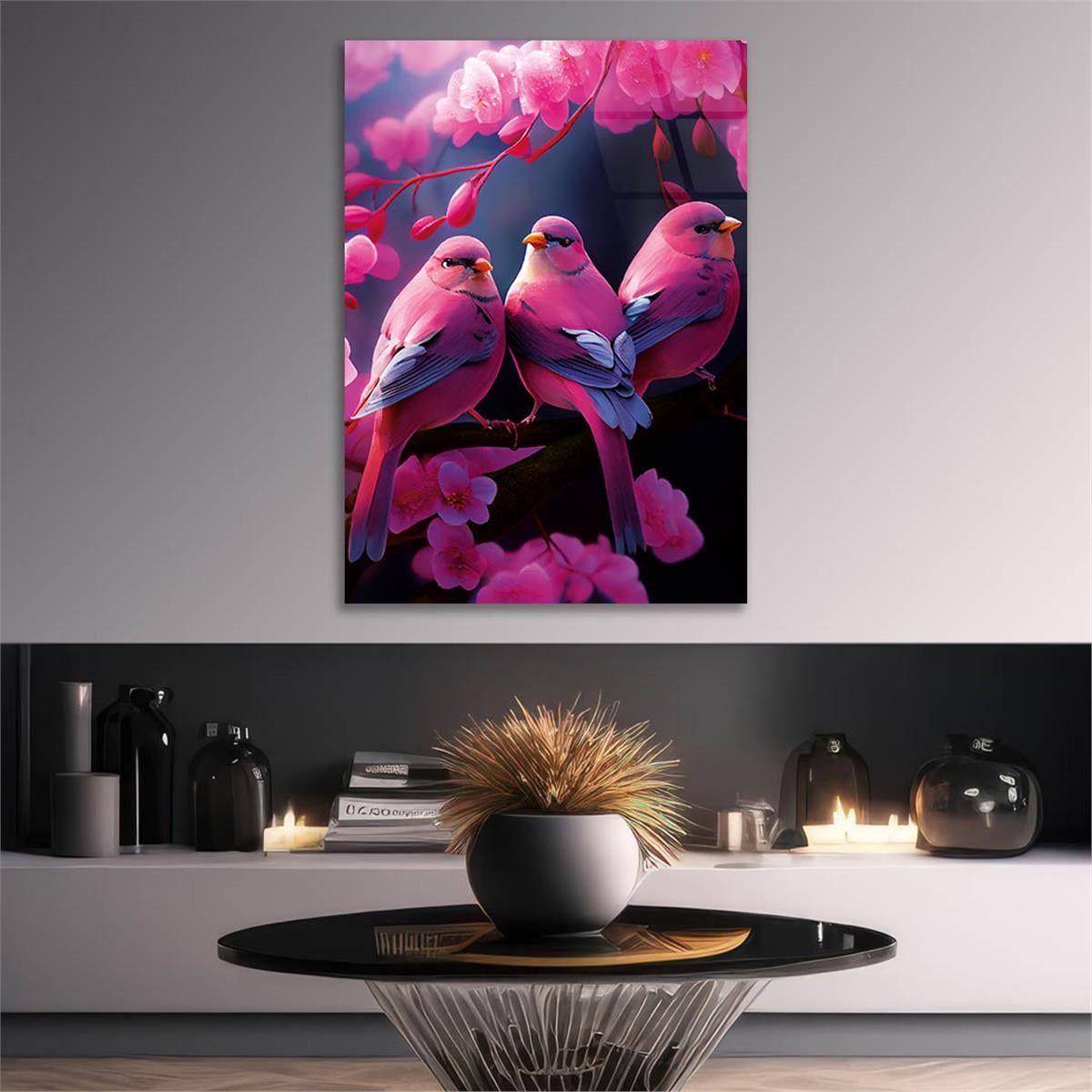 Vertical Tempered Glasss Wall Arts Natured-Themed170