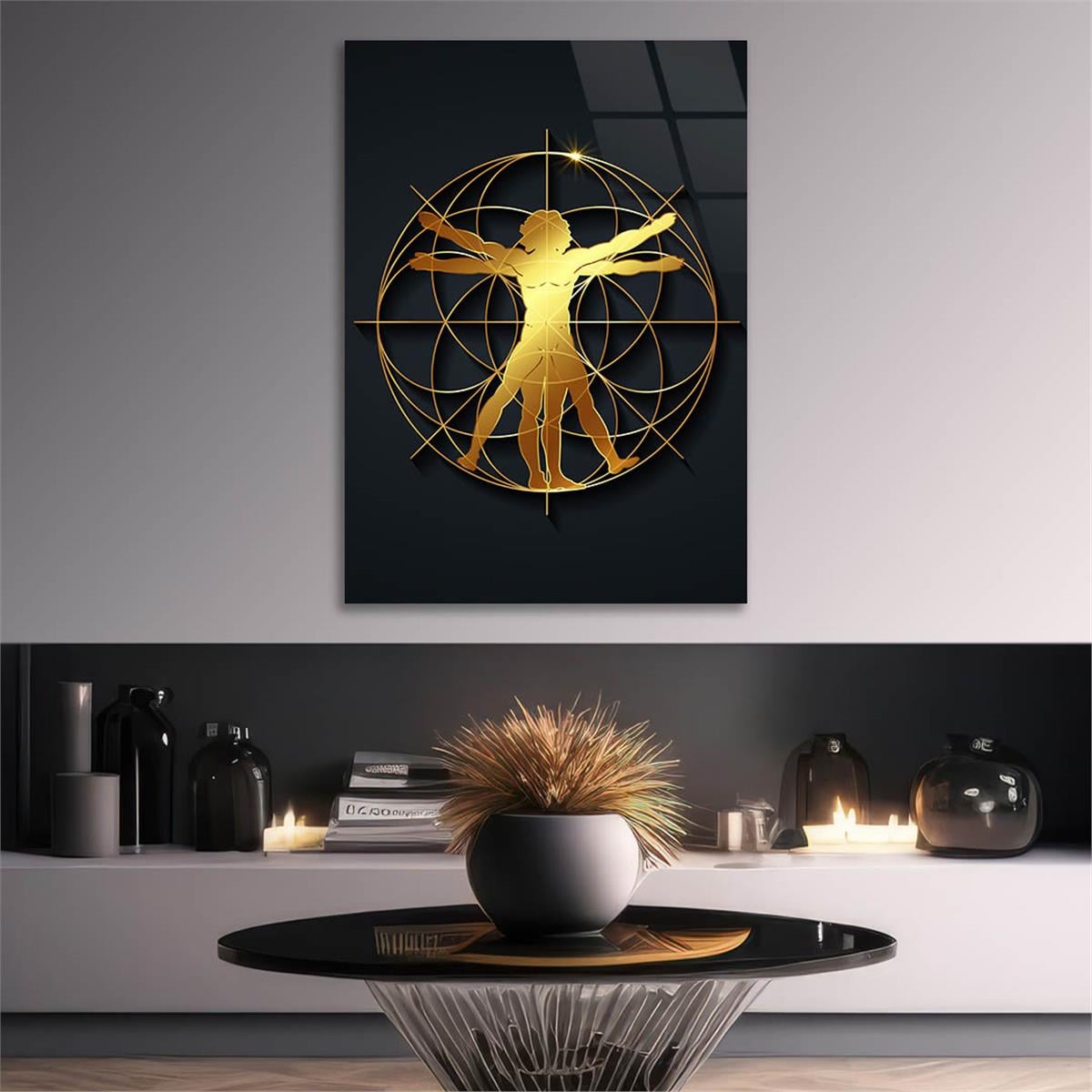 Kunst Thema auf bedrucktem Glas