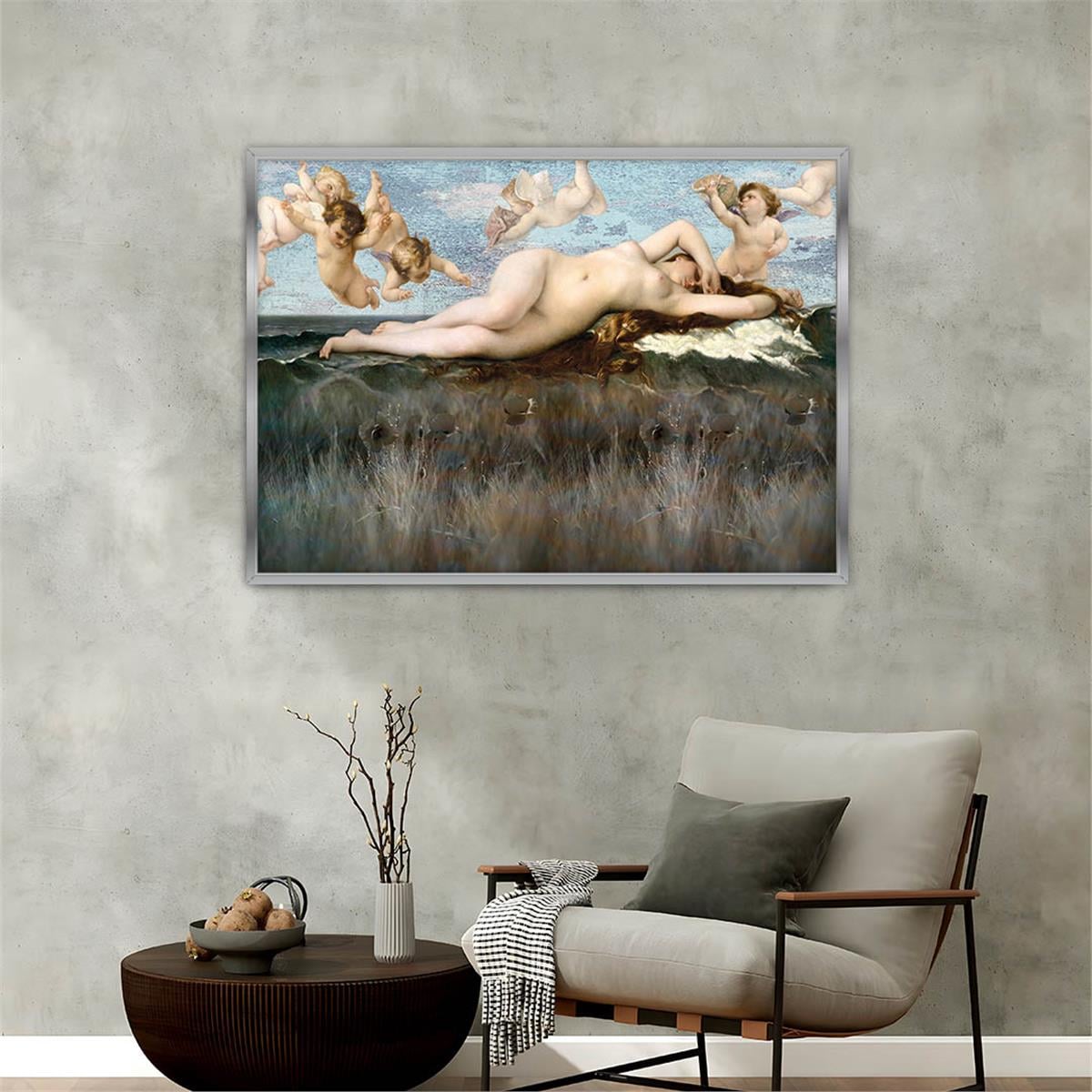 Aluminum-Framed Art-Themed Tempered Glass Wall Art 076