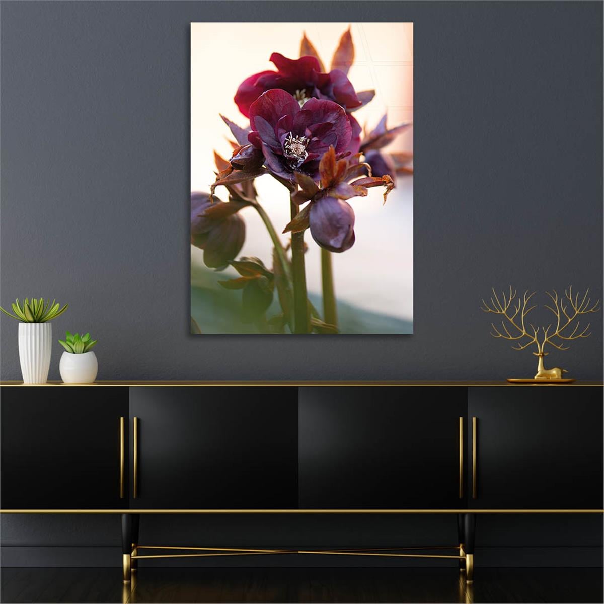 Vertical Tempered Glasss Wall Arts Natured-Themed115