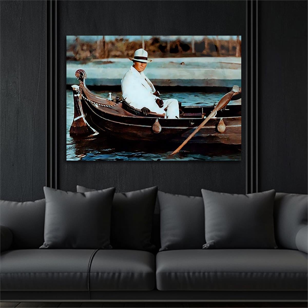 Yatay VatanTemalı Cam Tablo 105