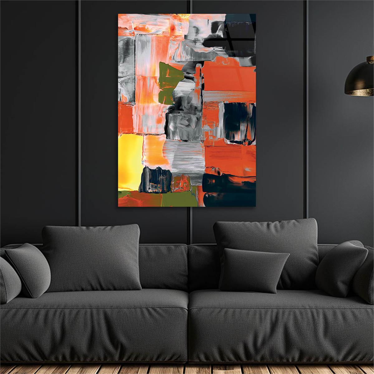 Kunst Thema auf bedrucktem Glas