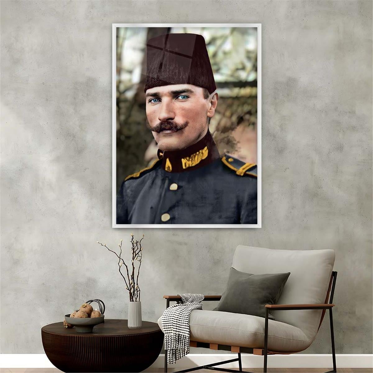 Aluminum-Framed National-Themed Tempered Glass Wall Art 059