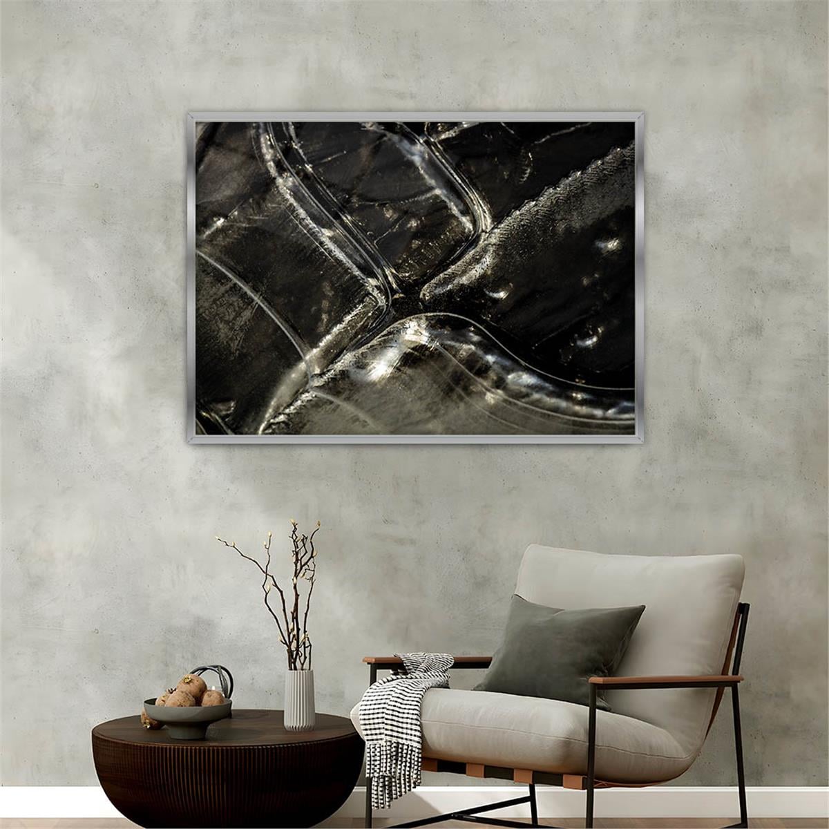 Aluminum-Framed Art-Themed Tempered Glass Wall Art 078