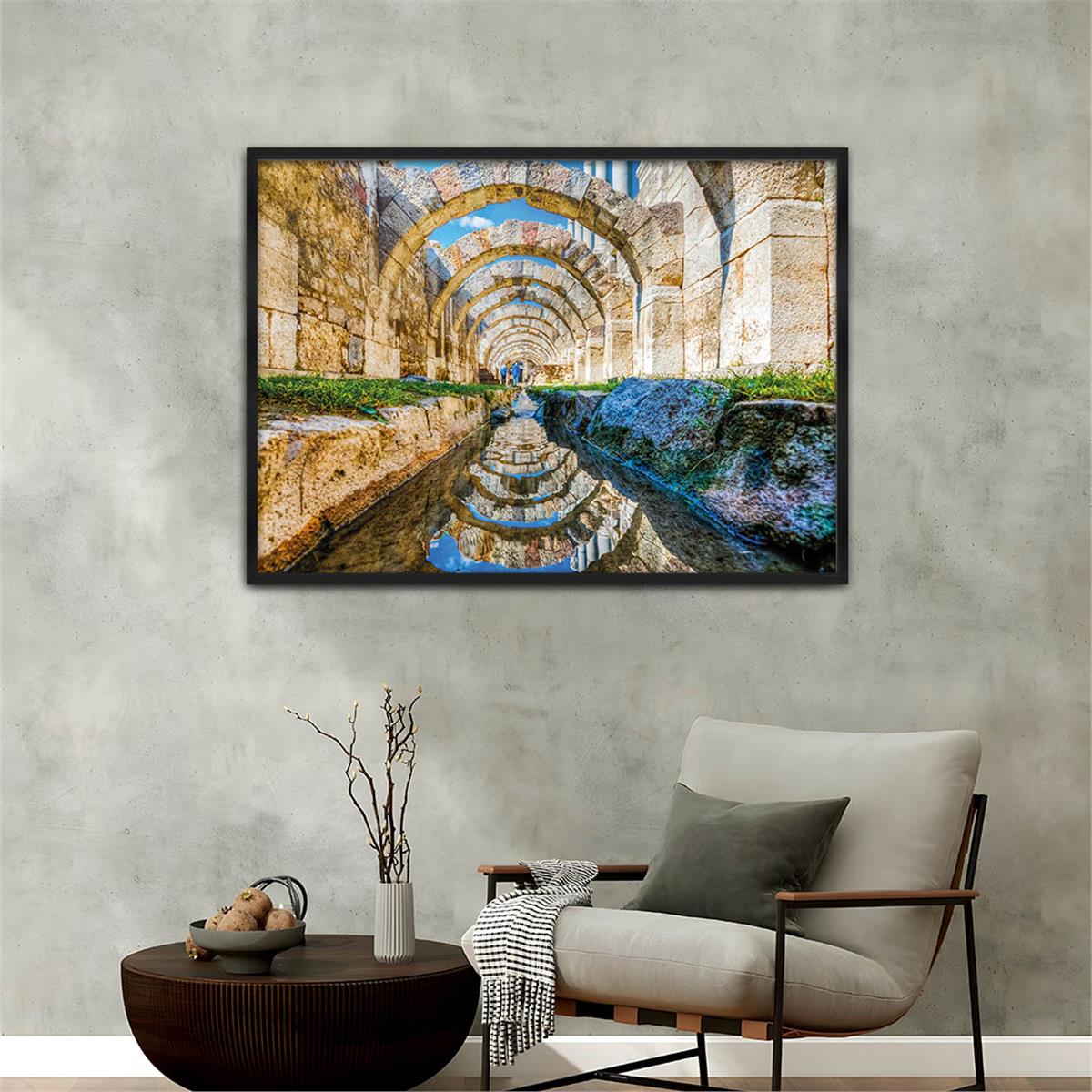 Aluminum-Framed Art-Themed Tempered Glass Wall Art 188