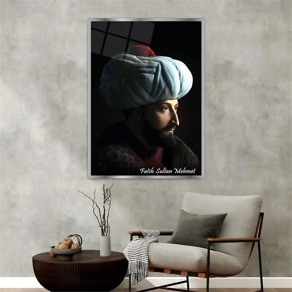 Aluminum-Framed National-Themed Tempered Glass Wall Art 057