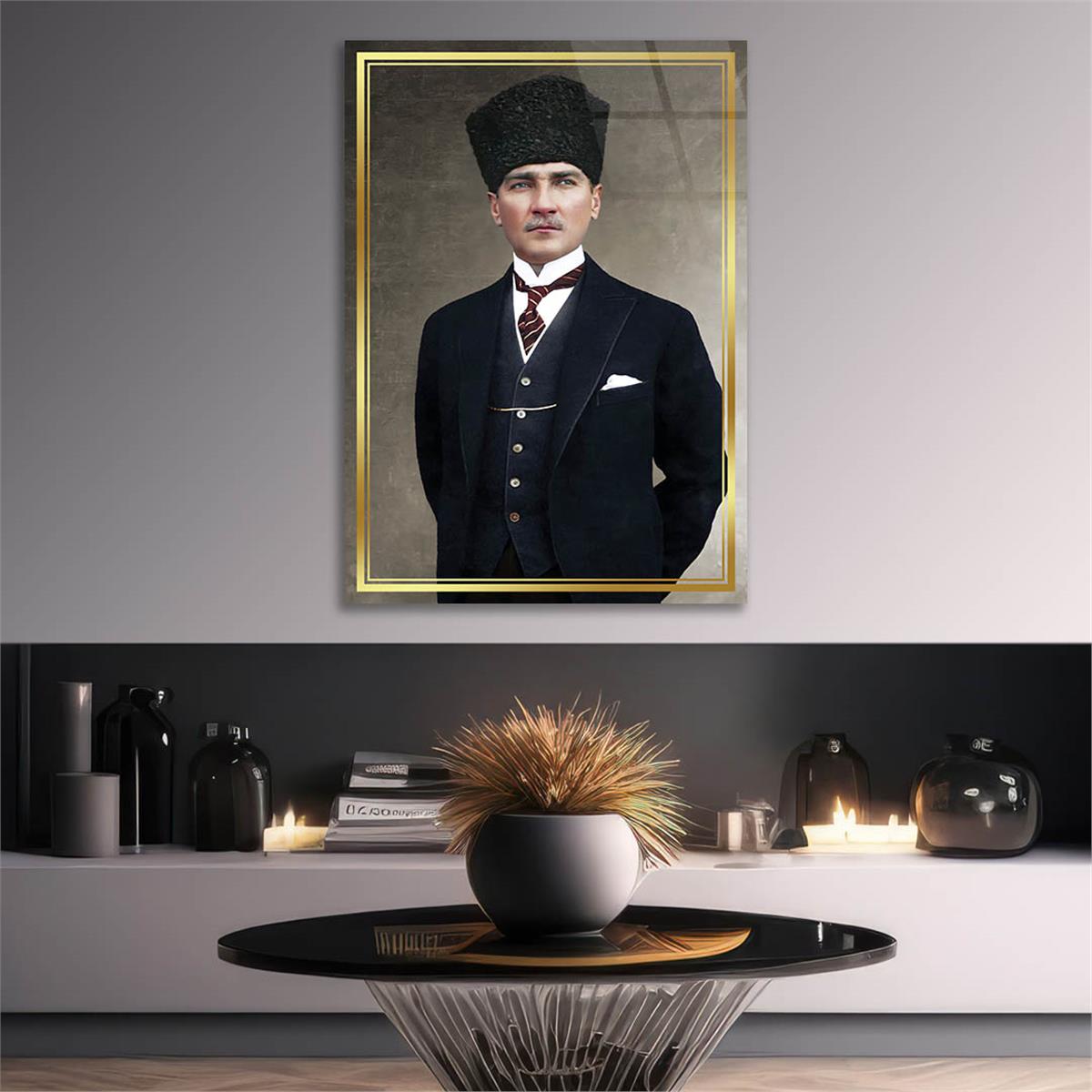 Dikey VatanTemalı Cam Tablo 209