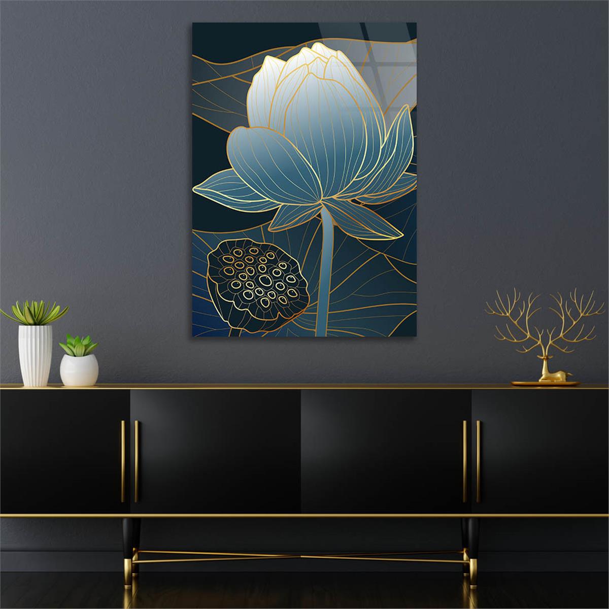 Kunst Thema auf bedrucktem Glas